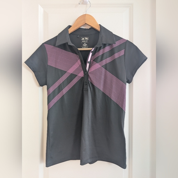 adidas Tops - adidas | Climalite Golf Polo | Black and Pink | S